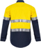 Picture of NCC Apparel Mens Hi Vis Two Tone Half Placket Cotton Drill Shirt With Semi Gusset Sleeves And CSR Reflective Tape (WS6033)