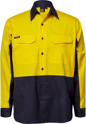 Picture of NCC Apparel Mens Hi Vis Long Sleeve Vented Rip Stop Shirt (WS6066)