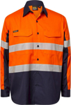 Picture of NCC Apparel Mens Hi Vis Long Sleeve Vented Reflective Rip Stop Shirt (WS6068)