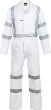 Picture of NCC Apparel Mens Hi Vis Cotton Drill Coverall With CSR Reflective Tape - Night Use Only (WC3254)