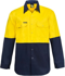 Picture of NCC Apparel Mens Hi Vis Long Sleeve Cotton Drill Industrial Laundry Shirt With Press Studs (WS3032)