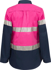 Picture of NCC Apparel Womens Lightweight Hi Vis Long Sleeve Vented Reflective Cotton Drill Shirt - Night Use Only (WSL503)