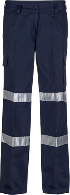Picture of NCC Apparel Womens Reflective Mid Weight Cargo Cotton Drill Trouser (WPL075)