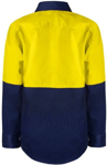 Picture of NCC Apparel Kids Lightweight Hi Vis Long Sleeve Cotton Drill Shirt (WSK127)
