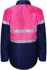 Picture of NCC Apparel Kids Lightweight Two Tone Long Sleeve Cotton Drill Shirt With CSR Reflective Tape (WSK129)
