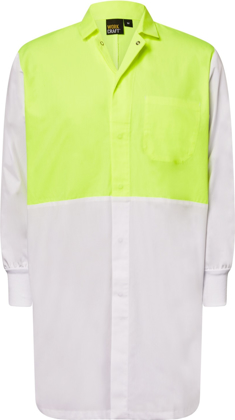 Picture of NCC Apparel Unisex Hi Vis Long Sleeve Food Industry Dustcoat With Internal Pockets (WJ1123)