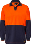 Picture of NCC Apparel Mens Hi Vis Long Sleeve Food Industry Micromesh Polo (WSP206)
