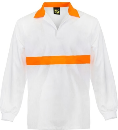 Picture of NCC Apparel Mens Long Sleeve Food Industry Jacshirt With Contrast Collar And Chestband (WS3003)