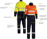 Picture of Bisley Workwear Tencate Plus 700 Taped Hi Vis FR Vented Coverall (BC8086T)