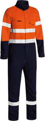 Picture of Bisley Workwear Tencate Plus 580 Taped Hi Vis Lightweight FR Coverall (BC8186T)