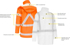 Picture of Bisley Workwear X Taped Shell Rain Jacket (BJ6968XT)