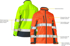 Picture of Bisley Workwear Womens Taped Two Tone Hi Vis Soft Shell Jacket (BJL6059T)