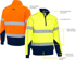 Picture of Bisley Workwear Taped Hi Vis 1/4 Zip Fleece Pullover With Sherpa Lining (BK6987T)