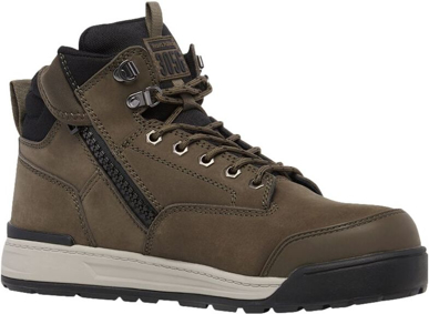 Picture of Hardyakka Mens Lace Zip Safety Boot - Cedar (Y60247)