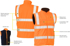 Picture of Bisley Workwear Taped Hi Vis Rail Wet Weather Vest (BV0364T)