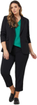 Picture of NNT Uniforms Womens Crepe Stretch Longline Jacket - Black (CAT1H8-BKP)