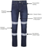 Picture of Syzmik Mens Bio Motion Taped Stretch Jean (ZP907)