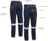 Picture of Bisley Workwear Taped Original Denim Work Jeans (BP6049T)