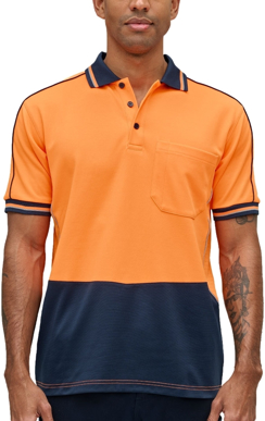 Picture of Australian Industrial Wear Hi Vis Sustainable Cool-Breeze Safety Polo (SW89)
