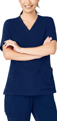 Biz Care Womens Riley V-neck Scrub Top (CST043LS) – Corporate