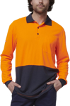 Picture of Hard Yakka Mens Long Sleeve Hi Vis Polo (Y19617)