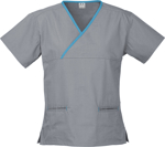 Picture of Biz Collection Womens Contrast Scrub Top (H10722)