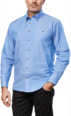 Picture of Biz Collection Mens Chambray Long Sleeve Shirt (SH112)
