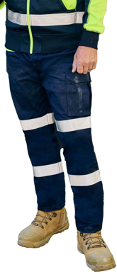 Picture of Bisley Workwear Taped Biomotion Stretch Cotton Drill Elastic Waist Cargo Work Pant (BPC6029T)
