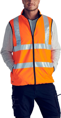 Picture of Bisley Workwear Taped Hi Vis Reversible Puffer Vest (BV0330HT)