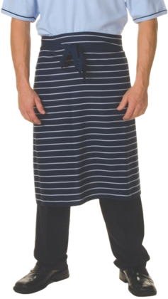 Picture of DNC Workwear Pinstripe 3/4 Apron With No Pocket (2336)