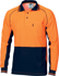 Picture of DNC Workwear Hi Vis Cotton Back Cool Breeze Contrast Long Sleeve Polo (3720)
