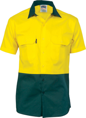 Picture of DNC Workwear Hi Vis Cool Breeze Cotton Short Sleeve Shirt (3839)