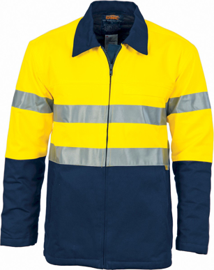 Picture of DNC Workwear Hi Vis Taped Protector Drill Jacket - 3M Reflective Tape (3858)