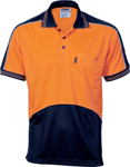 Picture of DNC Workwear Hi Vis Cool Breathe Panel Polo Short Sleeve Shirt (3891)