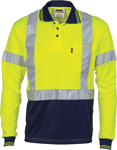 Picture of DNC Workwear Hi Vis Taped Day/Night Cool Breathe Polo Shirt - Cross Back Reflective Tape (3914)