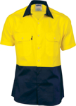 Picture of DNC Workwear Hi Vis Drill Vented Short Sleeve Shirt (3980)