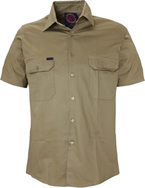 Picture of Ritemate Workwear Open Front Short Sleeve Shirt (RM1000S)