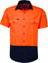 Picture of Ritemate Workwear 2 Tone Vented Lightweight Open Front Short Sleeve Shirt (RM107V2S)