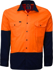 Picture of Ritemate Workwear 2 Tone Vented Lightweight Open Front Long Sleeve Shirt (RM107V2)