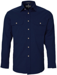 Picture of Ritemate Workwear Pilbara Mens Open Front  Light Weight Long Sleeve Shirt (RM500BT)