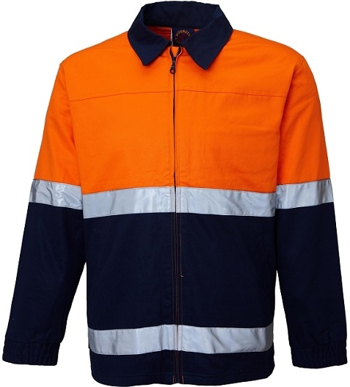 Picture of Ritemate Workwear Taped 2 Tone Drill Jacket with Reflective Tape (RM5071R)