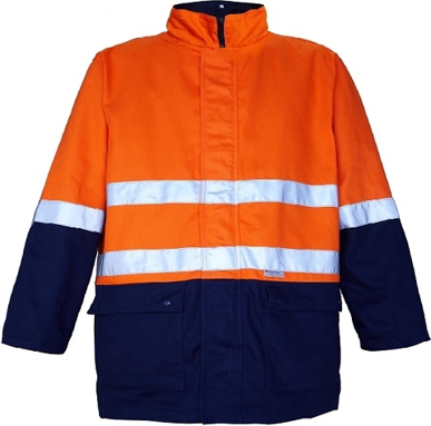 Picture of Ritemate Workwear Taped 4 in 1 Cotton Drill Jacket with Removable & Reversible Vest (RM73N1R)