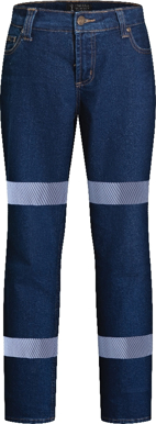 Picture of Ritemate Workwear Womens Taped Cotton Stretch Denim Jeans (RM220LSDR)