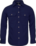 Picture of Ritemate Workwear Pilbara Womens Open Front Long Sleeve Shirt (RM600BT)