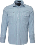 Picture of Ritemate Workwear Pilbara Mens Light Colour Check Long Sleeve Shirt (RMPC011)