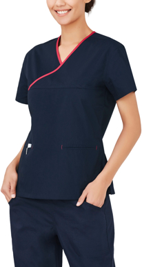 Picture of Biz Collection Womens Contrast Scrub Top (H10722)