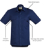 Picture of Syzmik Mens Lightweight Tradie Shorts Sleeve Shirt (ZW120)