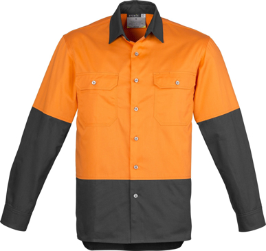 Picture of Syzmik Mens Industrial Long Sleeve Shirt (ZW122)