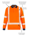 Picture of Syzmik Unisex Hi Vis Taped X Back NSW Rail Long Sleeve Polo (ZH690)