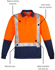 Picture of Syzmik Mens Hi Vis Taped Shoulder Spliced Long Sleeve Polo (ZH234)